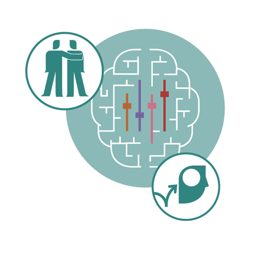 Illustration of a brain with switches